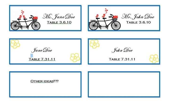 DIY placecards... which ones?