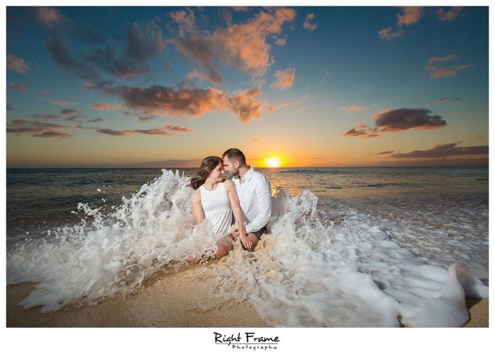 And the beach for trash the dress. FH thinks we should use it for our engagement photos