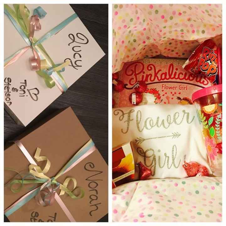 Just finished DIY flower girl & ring security proposal boxes!