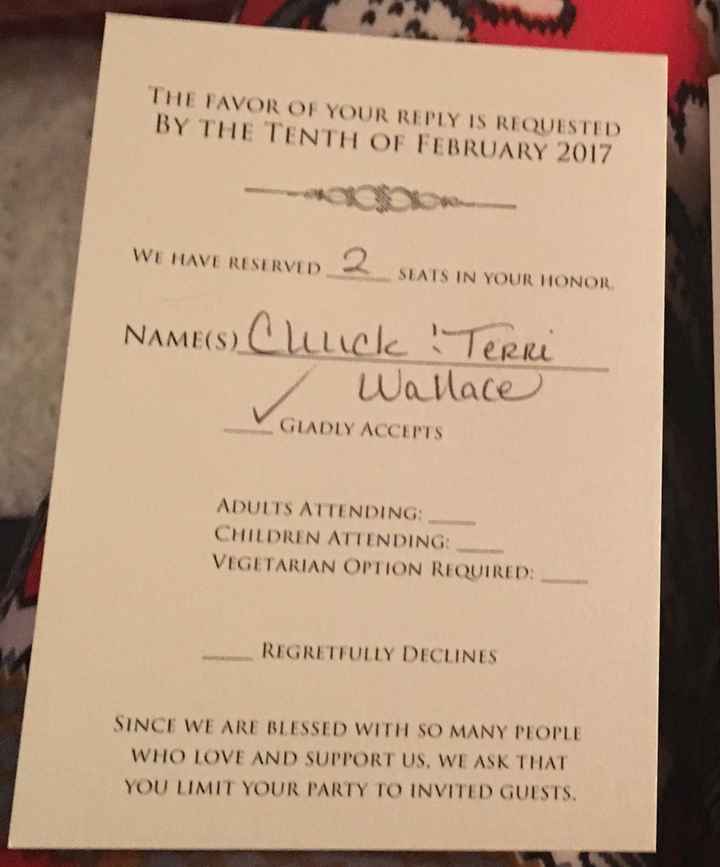 Can I put invite only on my RSVP card?