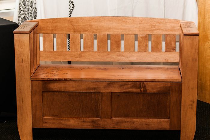 Watching Four Weddings....Wedding Bench Guestbook!