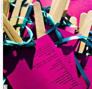 Ceremony programs...