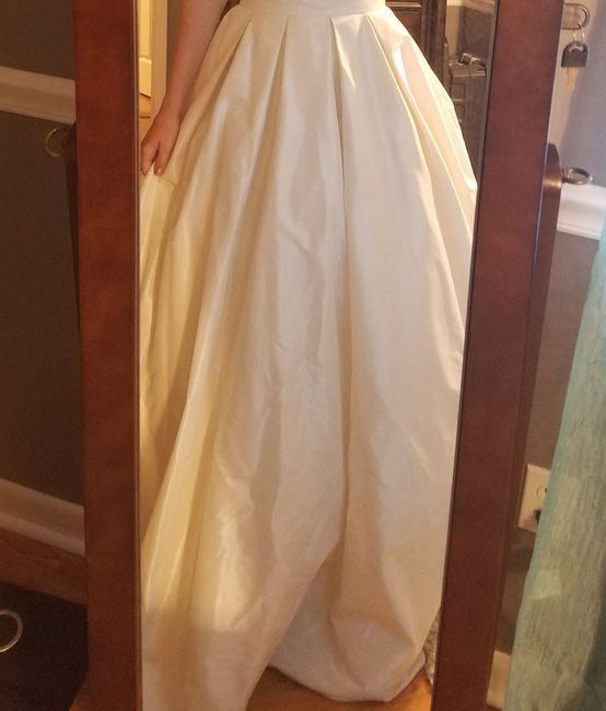 skirt from 2 piece wedding dress