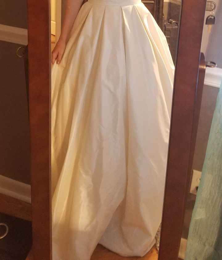 skirt from 2 piece wedding dress