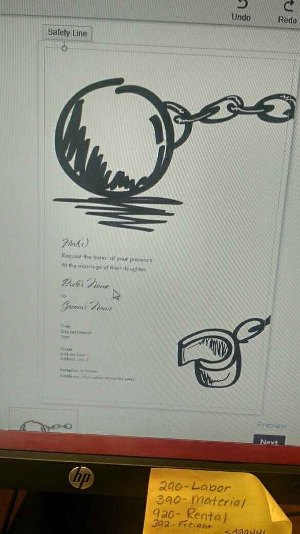 Browsing invitations and had to share