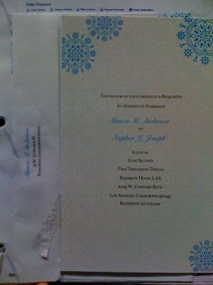 My Vista Print Invites, STD, ThanksYou's & Bridal Shower Invite.... comments