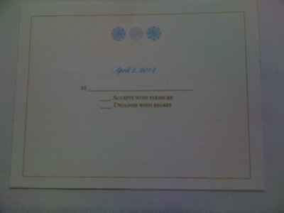 My Vista Print Invites, STD, ThanksYou's & Bridal Shower Invite.... comments