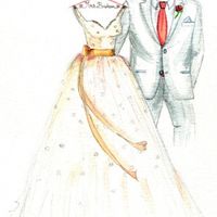 My Wedding Dress Sketched
