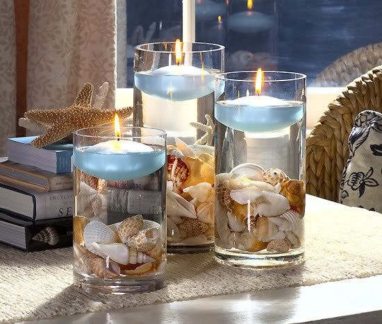 Beach themed centerpieces...?
