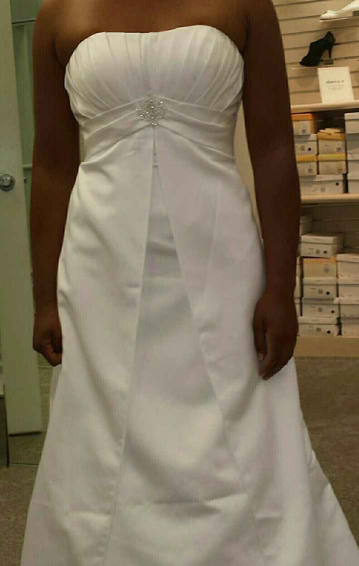 David's bridal dress. I rang the bell!!