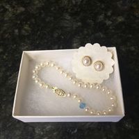 Something old, new, borrowed, blue and sixpence in her shoe