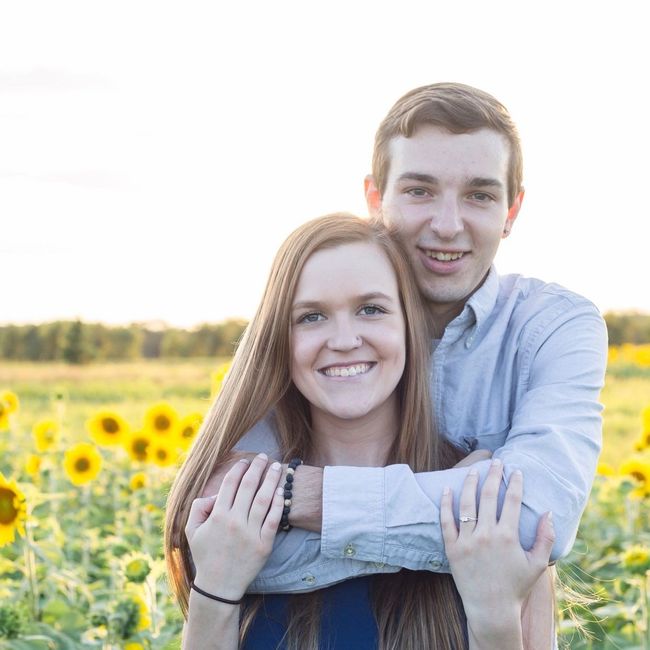 Engagement picture excitement