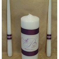 DIY Unity candle-started to add bling...not sure I liike it--PICS