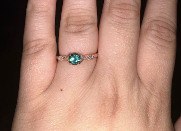 Engagement Rings with colored gemstones - 1