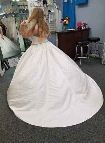 My wedding dress, i absolutely love it, adding sleeves!  Anyone else wearing a ball gown?? - 1