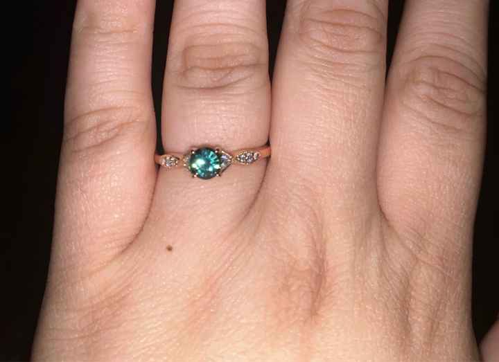 Engagement Rings with colored gemstones - 1