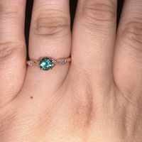 Does anyone have colored engagement/wedding ring - 1