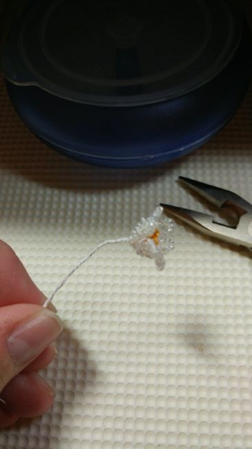 Started making my French beaded flower bouquet - 1