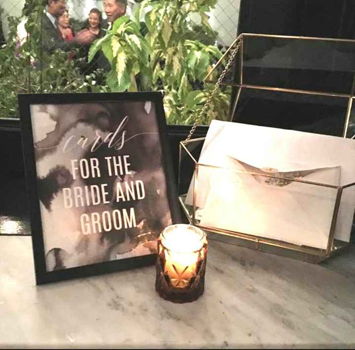 Collecting envelopes as reception.