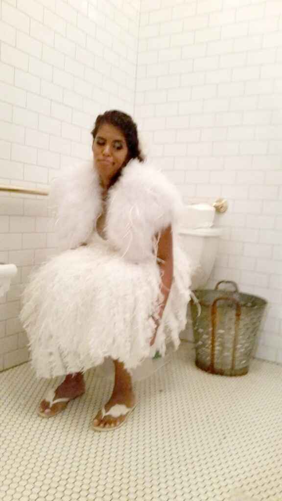 How do you go to the bathroom in a wedding dress?