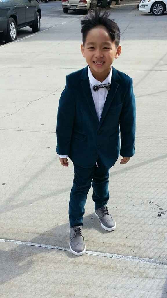Our Ring bearer in his suit. GAH!
