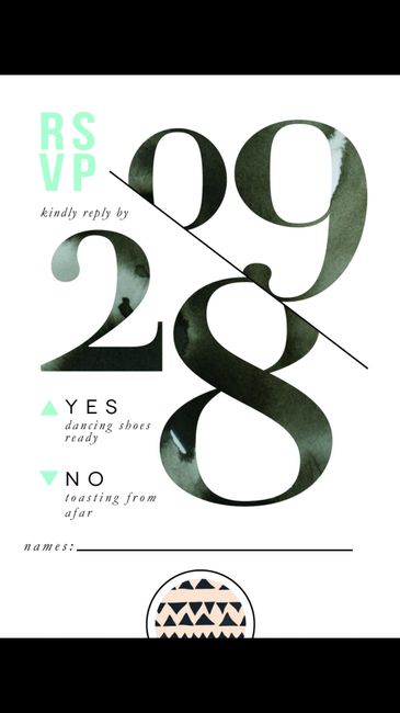 Guest rsvp card