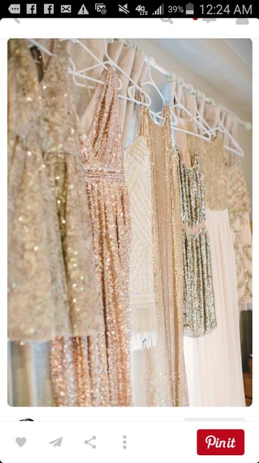 Please help pick a color out for my bridesmaid dresses to go with my sherbet gown