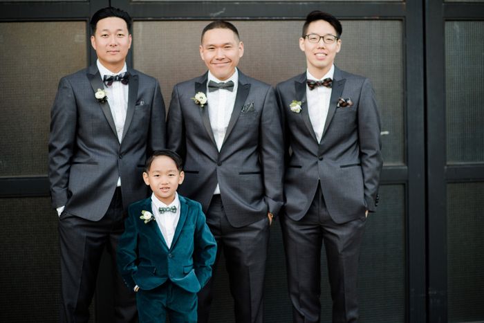 Grooms vs groomsmen tux