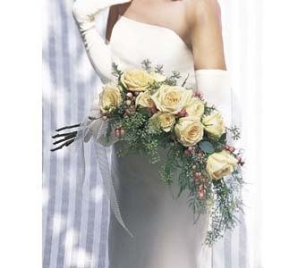 ivory dress and ivory flowers....contrast problem in photos?