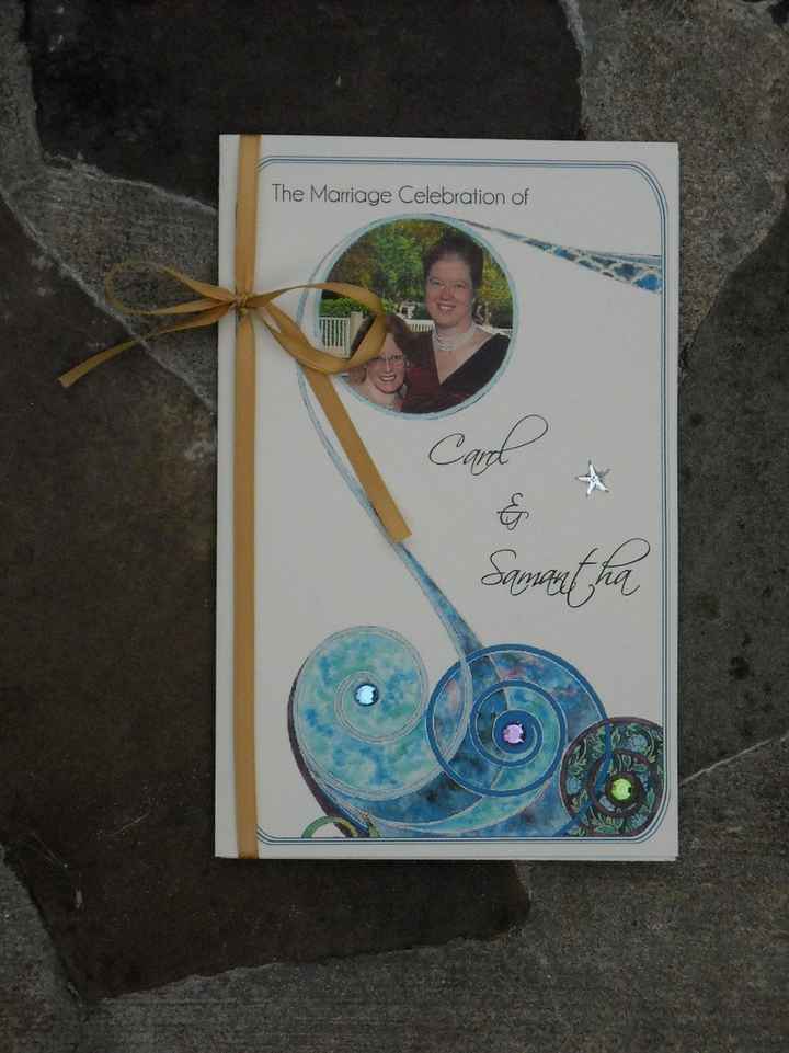 Show me your ceremony program PICS with wording...