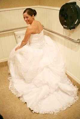 How do you go to the bathroom in a wedding dress?