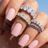 Our diamond eternity rings feature stunning diamonds that completely encircle the band, creating a s