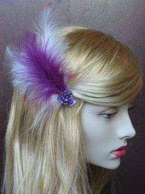 Pics of my feather hair pieces!! (Also my "something blue")