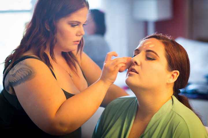 My friend did all of our makeup.