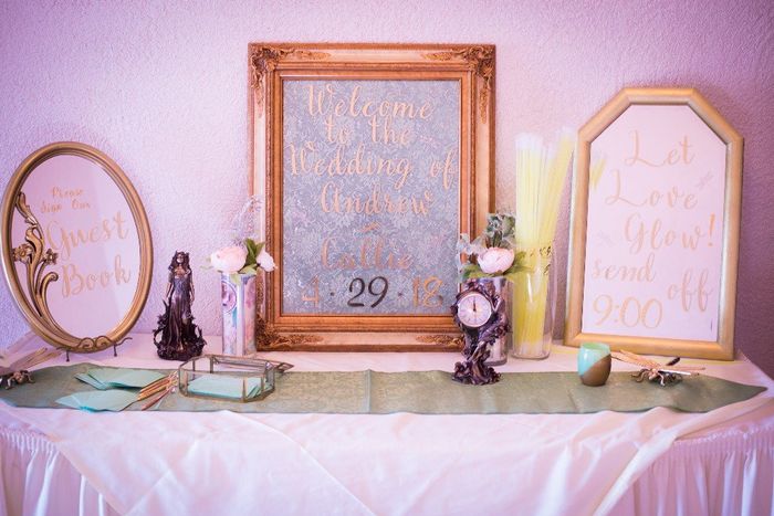 Guest book table