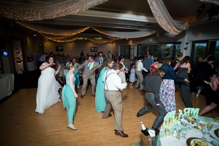 You just have to do Cha Cha Slide! It's wedding law! lol