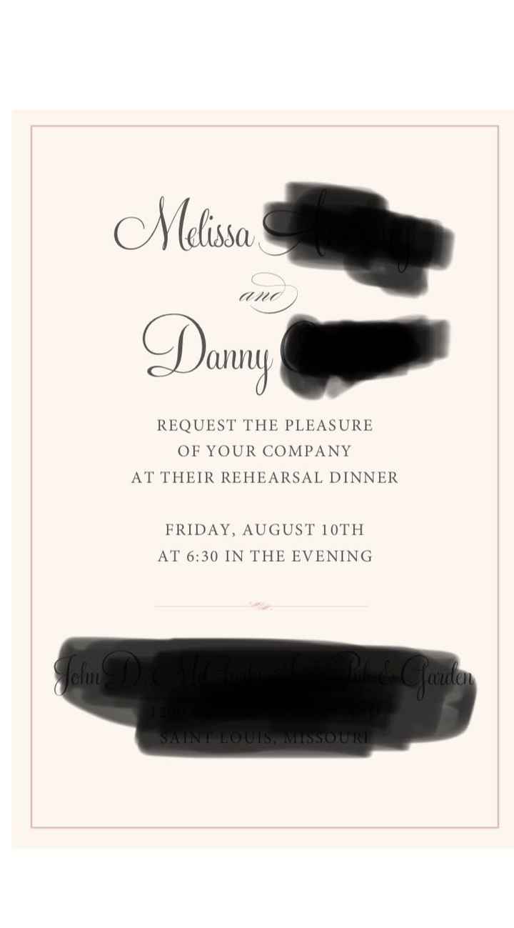 Rehearsal Dinner Invites and Hosting - 1
