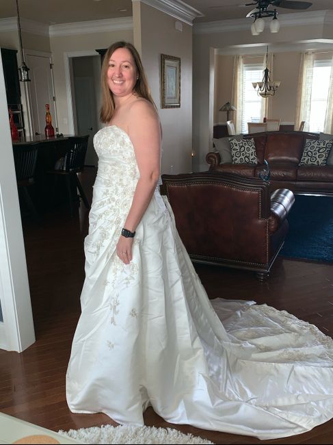 Picked up my dress today! 4 months out! Show me your wedding wins for the week! 6