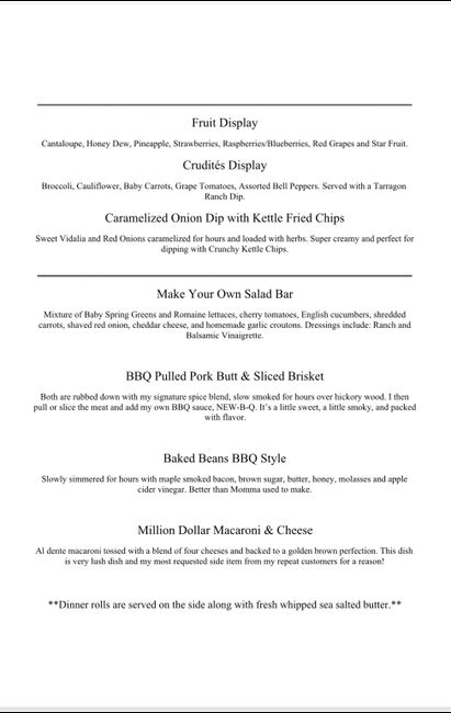 Advice about catering 1