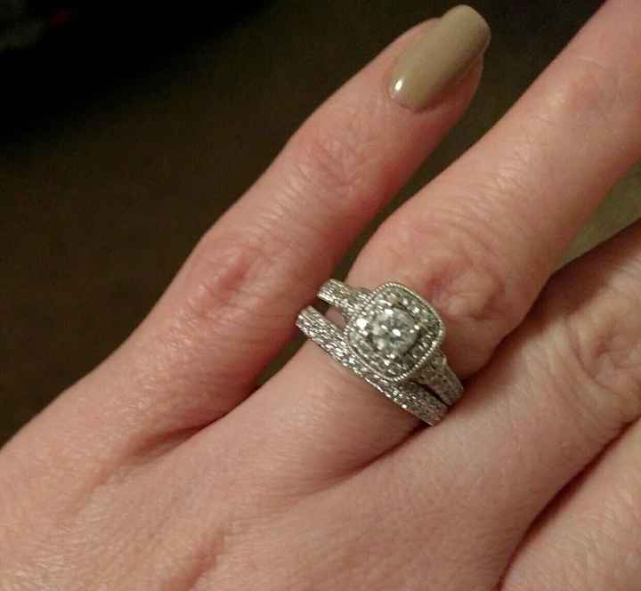 Ladies with halo rings, show me your straight wedding bands!