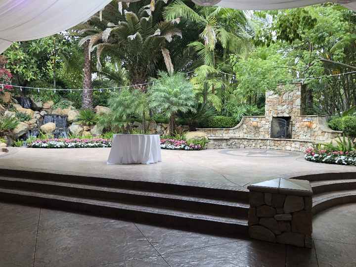 Part of the reception location where the sweetheart table will probably go