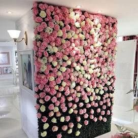 Reception space decorating ideas for strange wall! 4