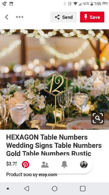 What kind of table numbers? - 1