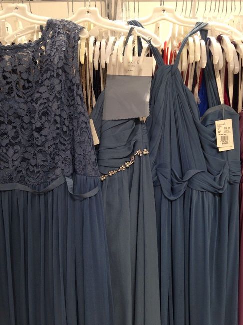 Dusty Blue/Steel Blue Bridesmaid Dresses 1