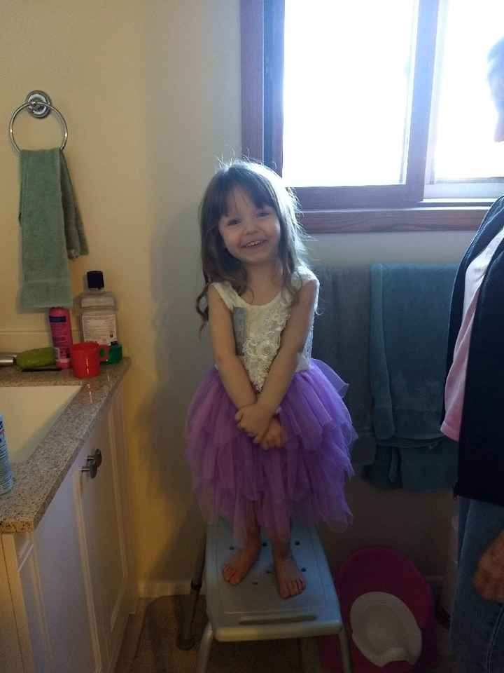 Flower girl is in love with her dress.  And i have to brag about it!!! - 1