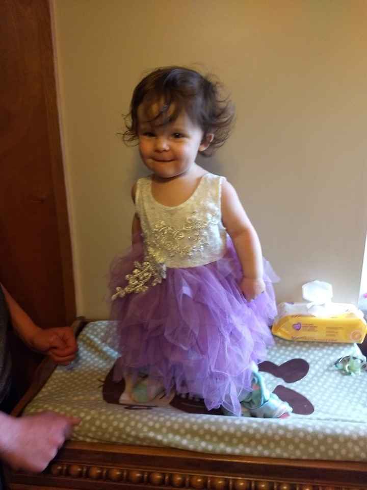 Flower girl is in love with her dress.  And i have to brag about it!!! - 1