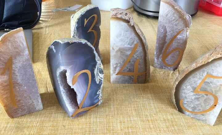Finished my geode table numbers!