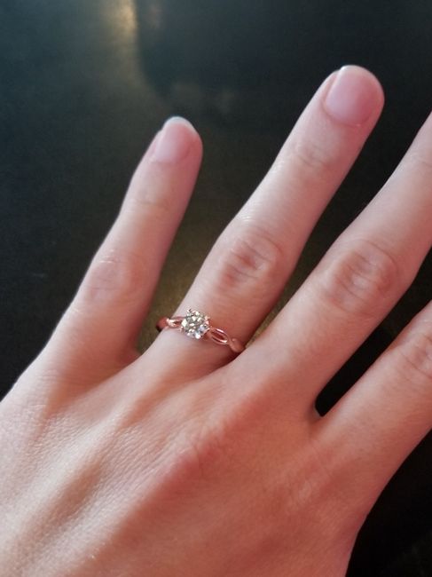 Who has a rose gold ring? - 1