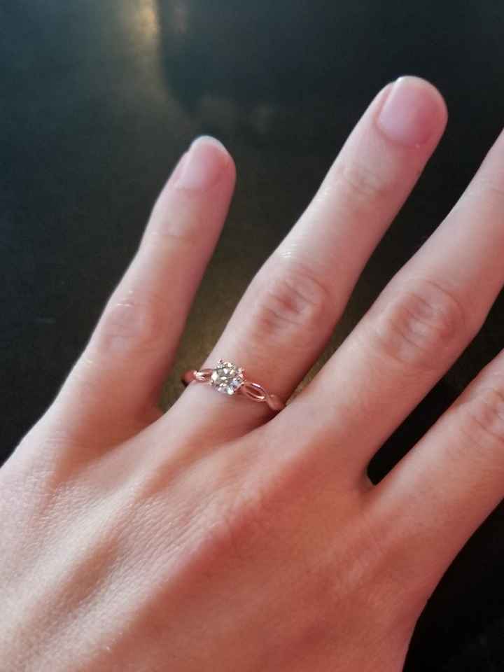 Who has a rose gold ring? - 1