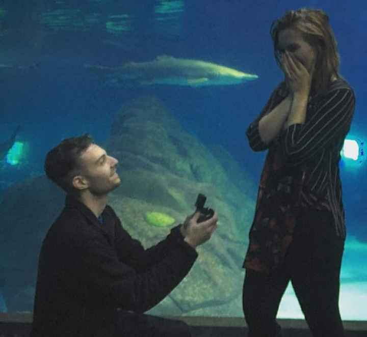Post a photo of your fiance proposing!
